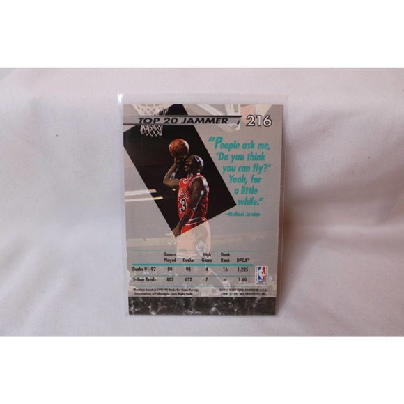 Michael Jordan Fleer Ultra NBA Jam Session #216 - Picture 2 of 2